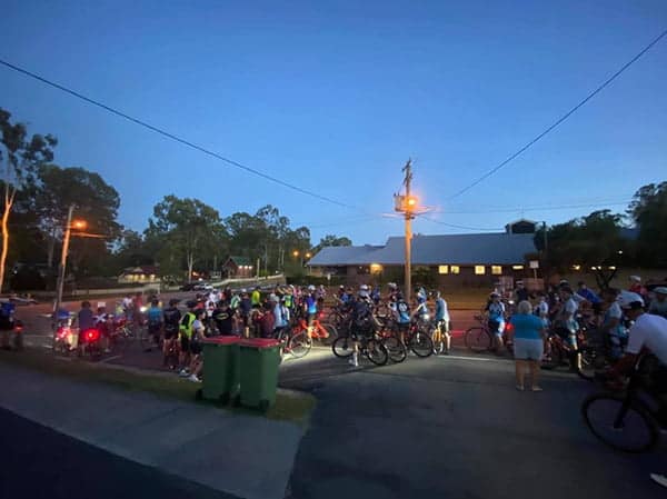 Australia Day bike ride starting line